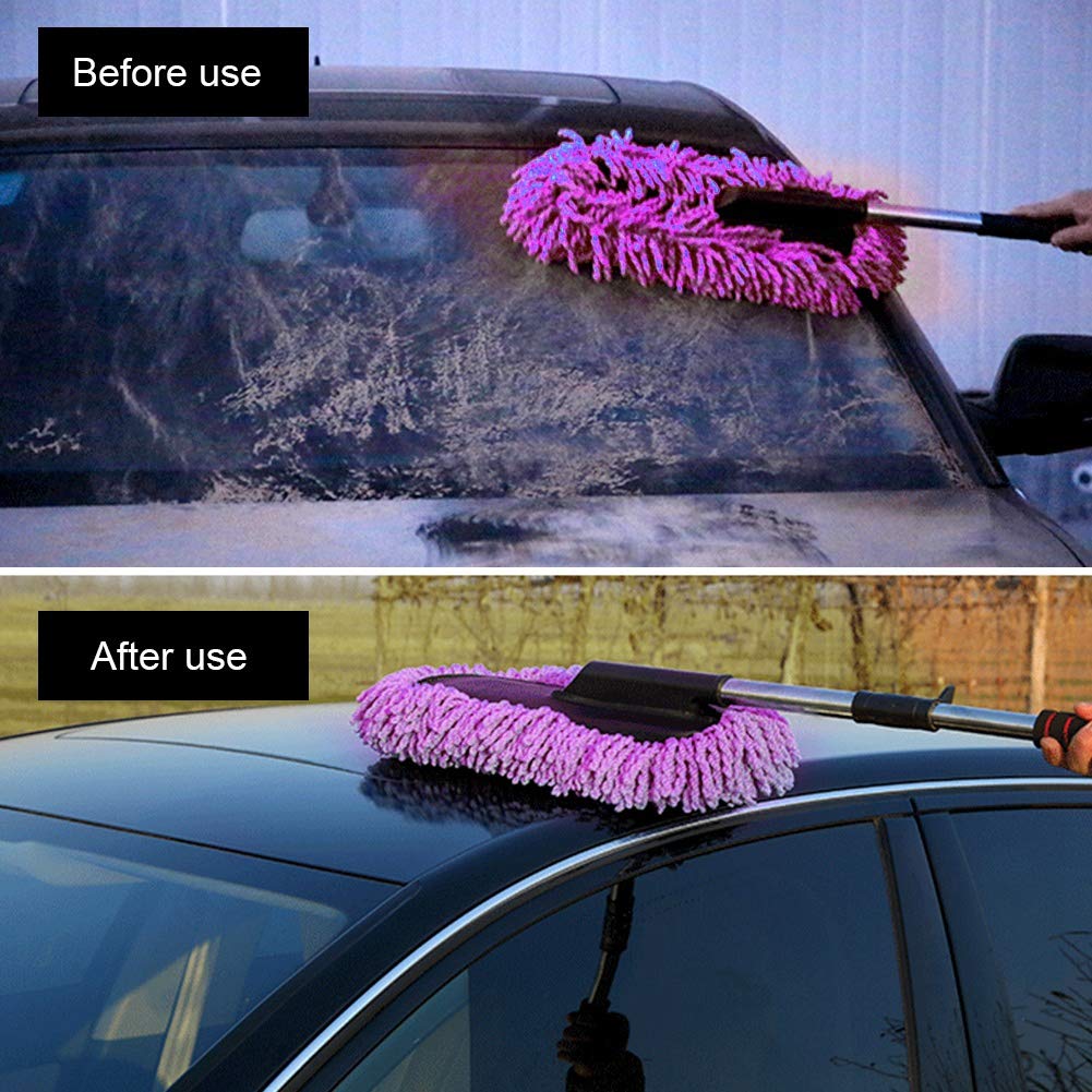 Microfiber Car Cleaning Duster | Telescopic Handle Exterior & Interior Cleaner
