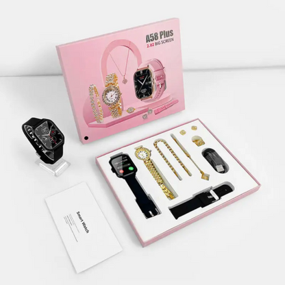A58 Plus Smart Watch Set [Gift Set]