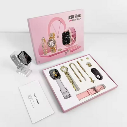 A58 Plus Smart Watch Set [Gift Set]