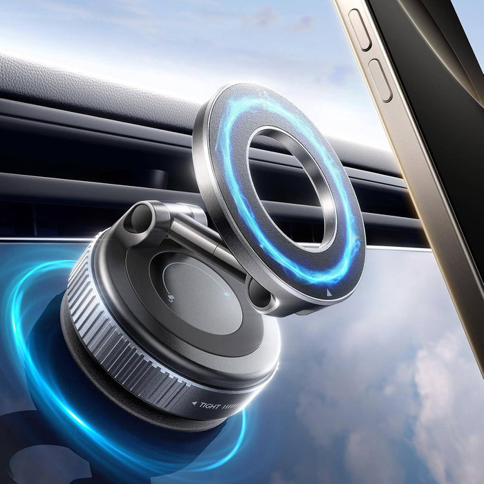 360° Car Mount Magnetic Phone Holder with Vacuum Suction