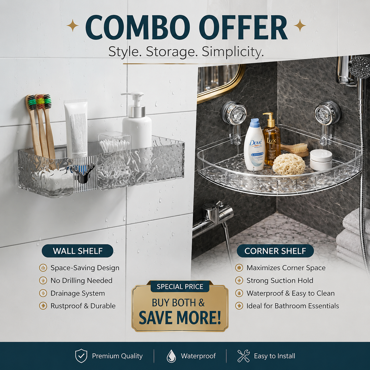 Combo Offer!! Both acryalic Aqua Racks Drill - Free Racks