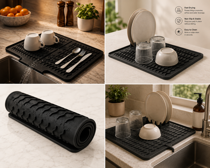 DrainDry Silicone Kitchen Mat