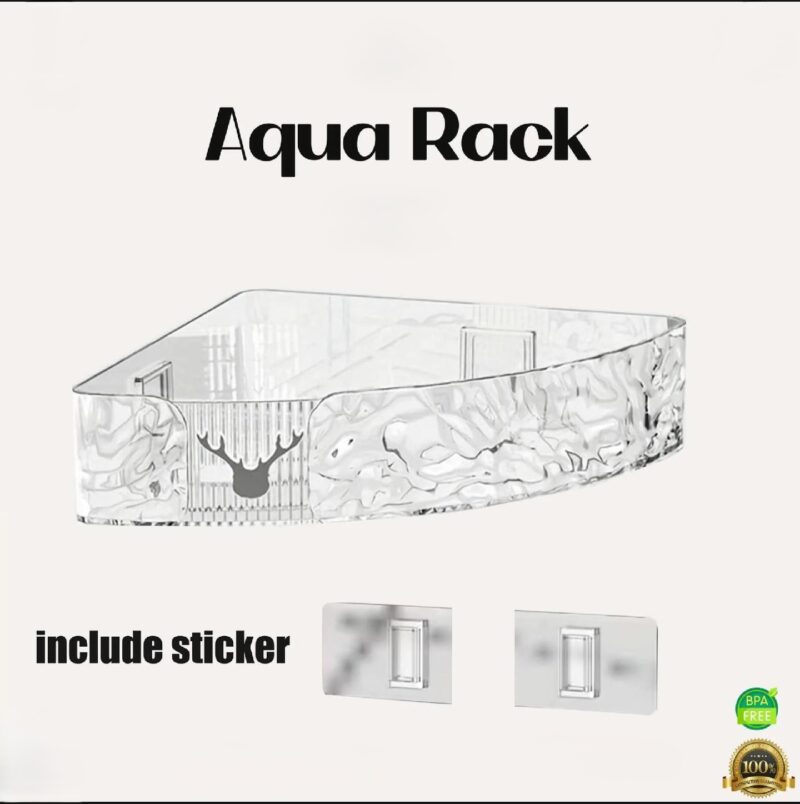 Bathroom/Kitchen Corner Rack, Aqua Design Rack, Durable-Unbreakable Material