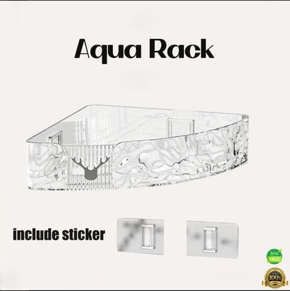 Bathroom/Kitchen Corner Rack, Aqua Design Rack, Durable-Unbreakable Material