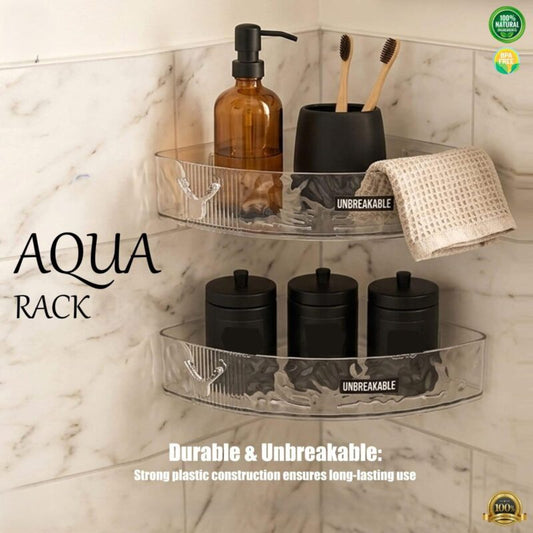 Bathroom/Kitchen Corner Rack, Aqua Design Rack, Durable-Unbreakable Material