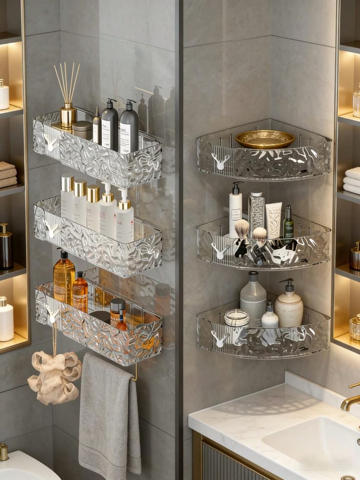 ACRYLIC BATHROOM SHELF