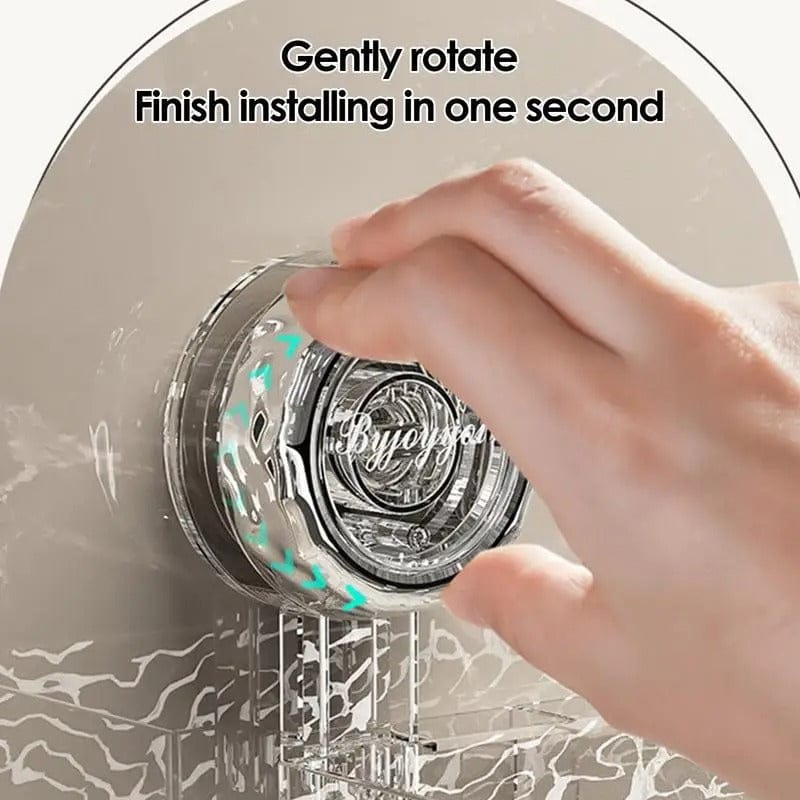 Acrylic Corner Suction Shelf – Drill-Free Bathroom Rack