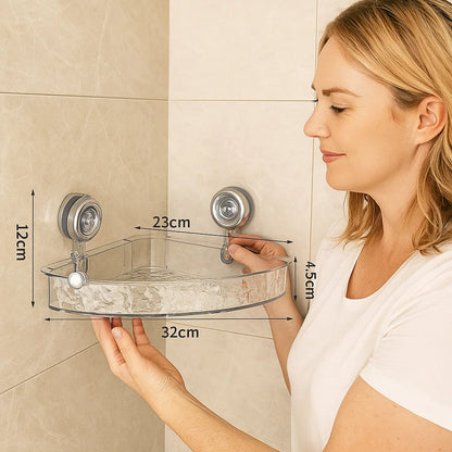 Drill-Free Acrylic Wall Shelf for Bathroom & Kitchen
