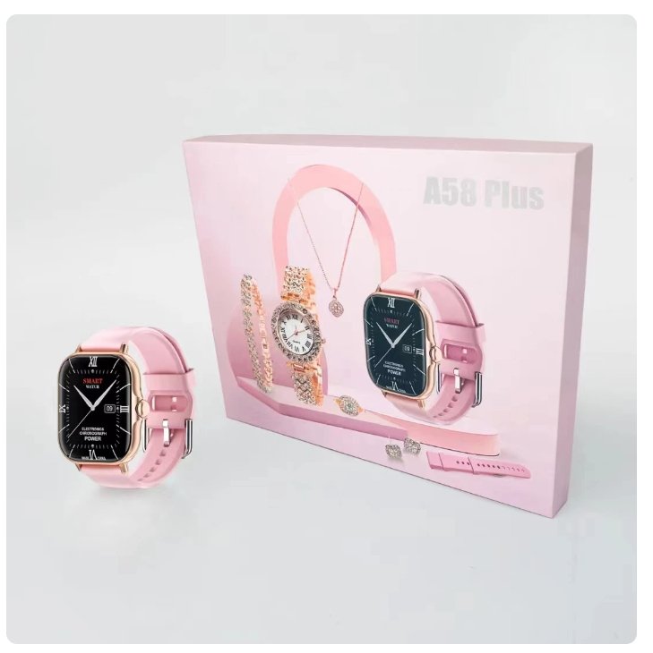 A58 Plus Smart Watch Set [Gift Set]