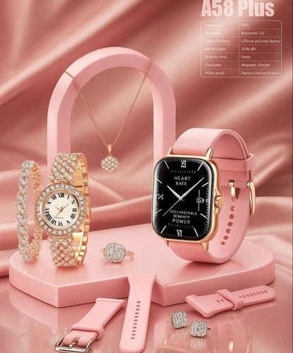 A58 Plus Smart Watch Set [Gift Set]