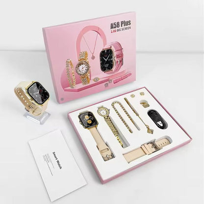 A58 Plus Smart Watch Set [Gift Set]